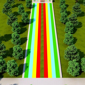 现代彩虹滑道3d模型