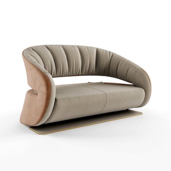 木廊地 现代双人沙发3d模型