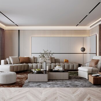 意大利 米洛 Minotti 现代客厅3d模型