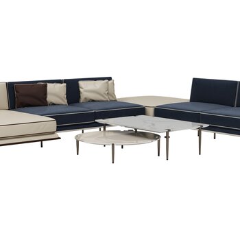 TULLI 图礼家具 现代沙发茶几组合3d模型