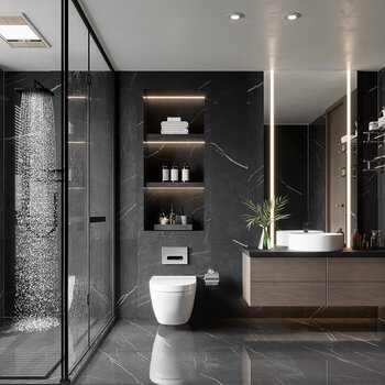现代浴室3d模型