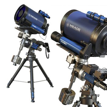 现代天文望远镜3d模型