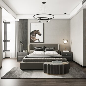 现代卧室 
