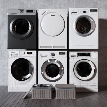 现代洗衣机3d模型