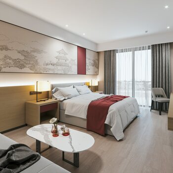 新中式酒店3d模型