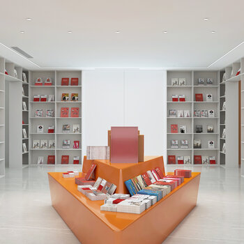现代书店3d模型