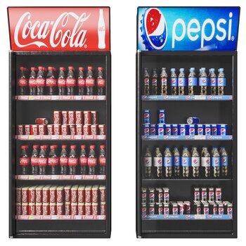 现代可乐饮料冰柜3d模型