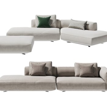 意大利 zanotta 现代多人沙发3d模型