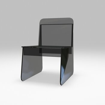 舒梵 北欧简约透明餐椅3d模型