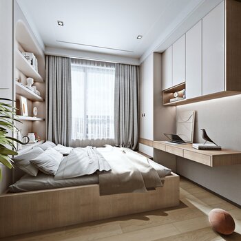 现代榻榻米卧室3d模型
