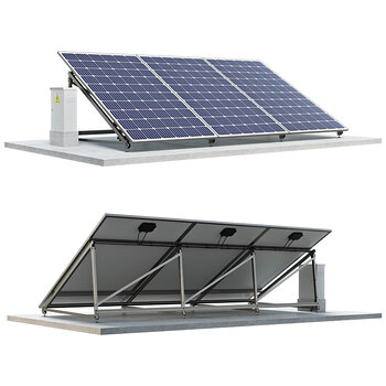 现代太阳能板3d模型