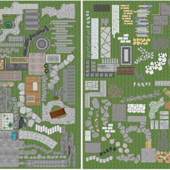 新中式汀步小道