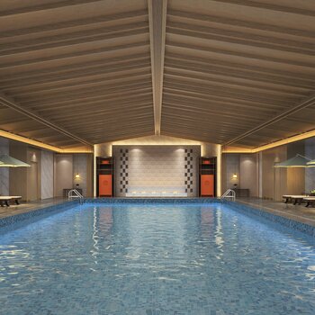 新中式酒店游泳池健身房