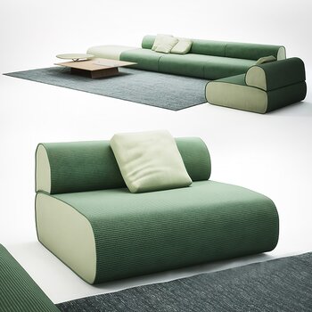 Paolo Castelli 现代沙发茶几组合3d模型