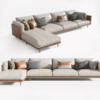 现代轻奢多人沙发3d模型