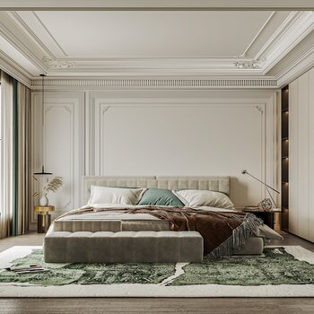 法式卧室 3d模型