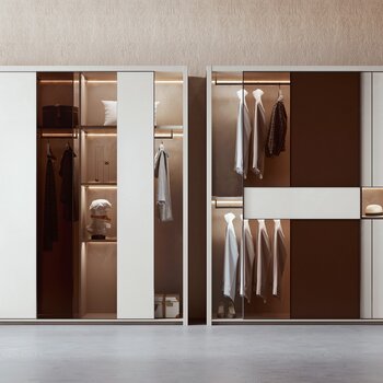 现代移门衣柜组合3d模型