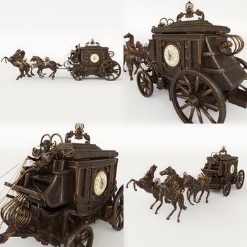 简欧马车3d模型