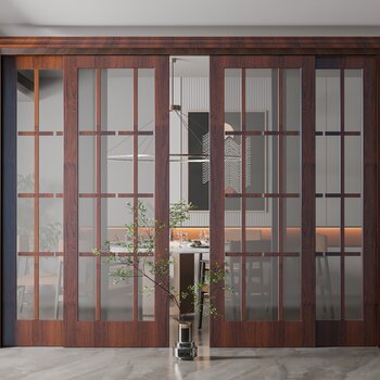 新中式推拉门