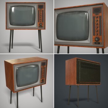 现代旧电视机