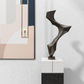 现代抽象雕塑吊灯组合