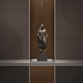新中式佛像雕塑3d模型