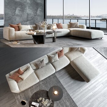 Minotti 现代沙发茶几3d模型