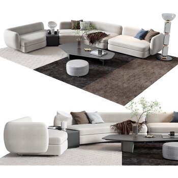 poliform 现代沙发茶几组合3d模型