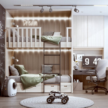 现代儿童房 3d模型