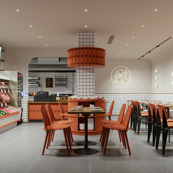 现代餐厅3d模型