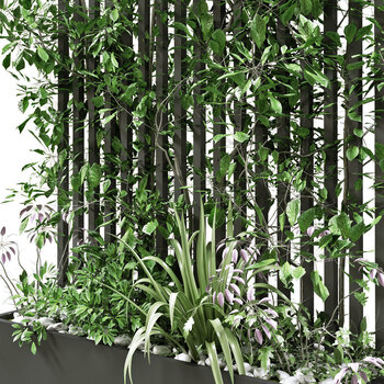 现代绿植隔断