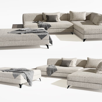 现代Roche Bobois 多人沙发3d模型