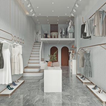 现代服装店3d模型