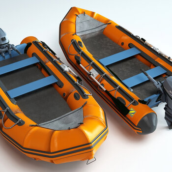 现代皮划艇3d模型