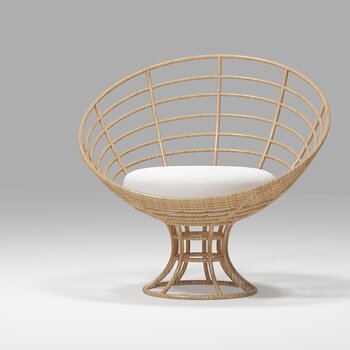 sika 侘寂风藤椅3d模型