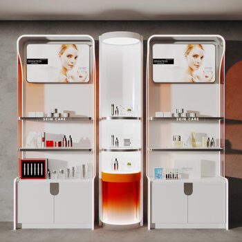 现代化妆品店货柜3d模型