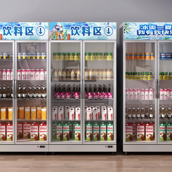 现代冰柜3d模型
