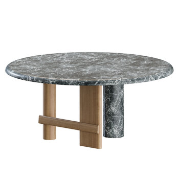 Cassina 现代大理石圆形餐桌3d模型