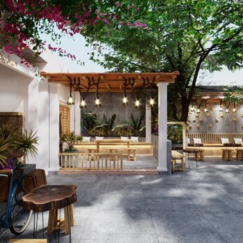 现代农家乐庭院