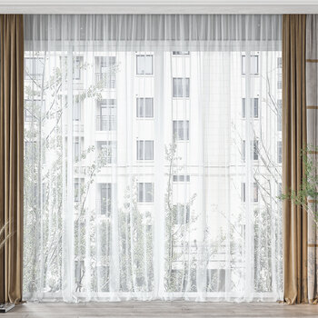 现代窗帘   3d模型