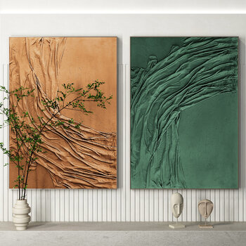 侘寂风挂画3d模型下载