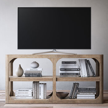 现代实木电视柜