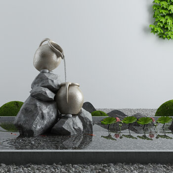 新中式水景小品