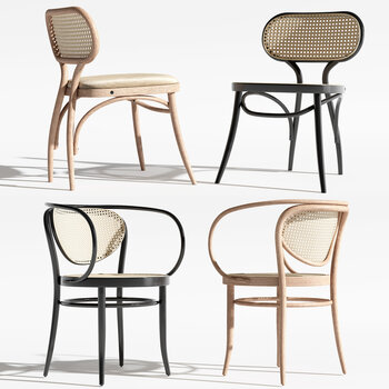 gtv侘寂风单椅3d模型下载