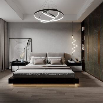 现代卧室3d模型