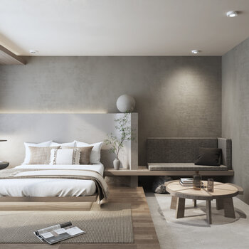 现代民宿客房3d模型