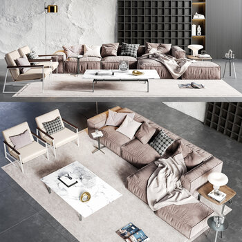 BONALDO 现代沙发茶几组合3d模型