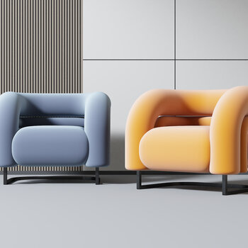 现代单人沙发3d模型