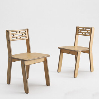 现代实木儿童椅3d模型