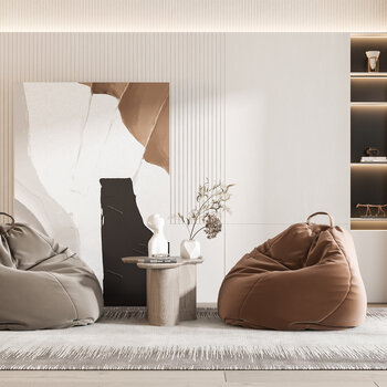 现代懒人沙发3d模型
